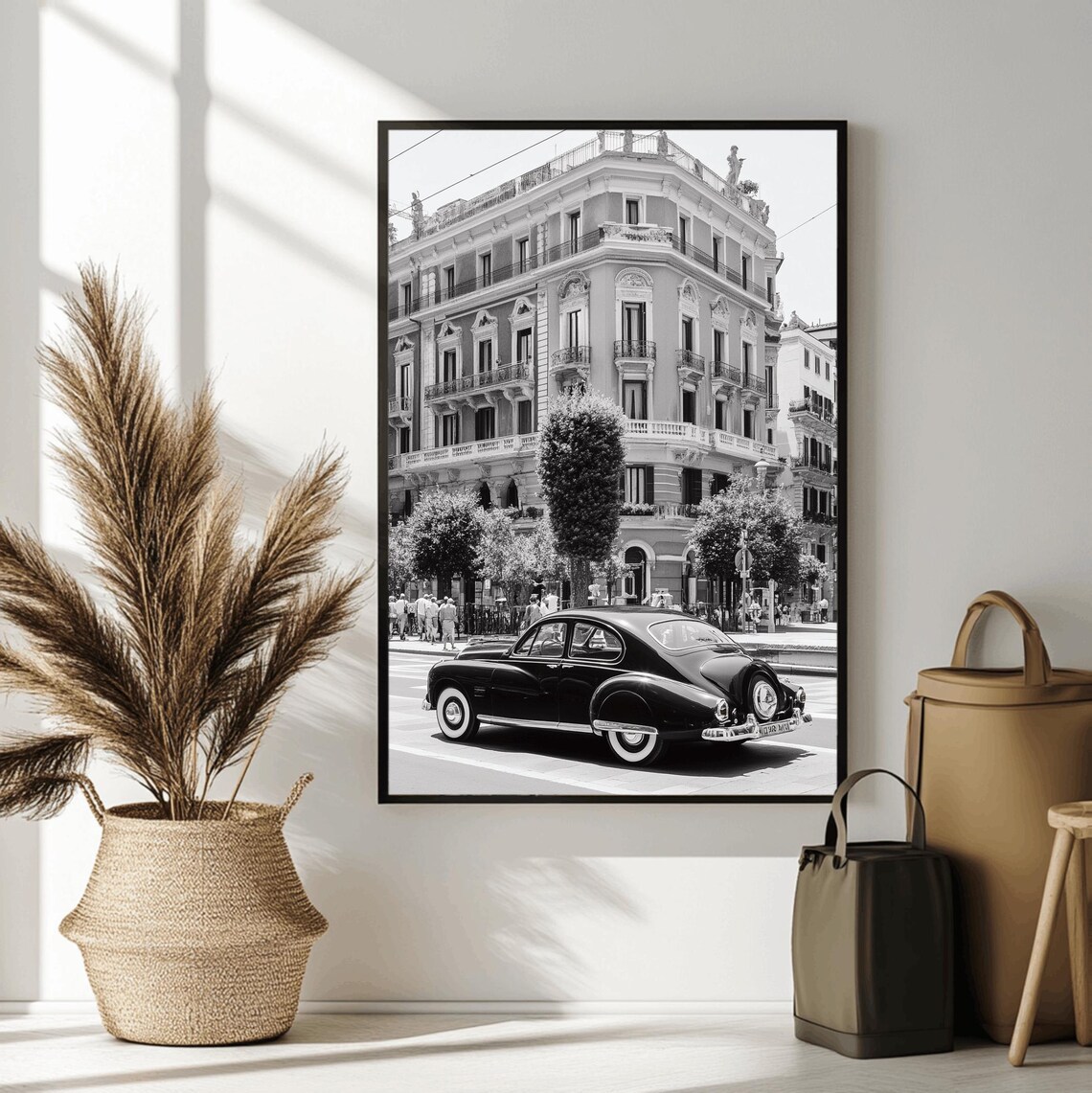 Italy Black And White Italian Landscape Travel Poster - Image 2