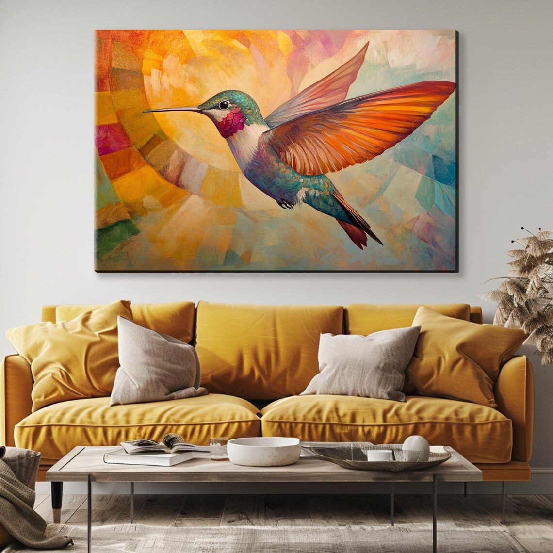 Art Deco Hummingbird Art Print, Bird Lover Decor - Image 5