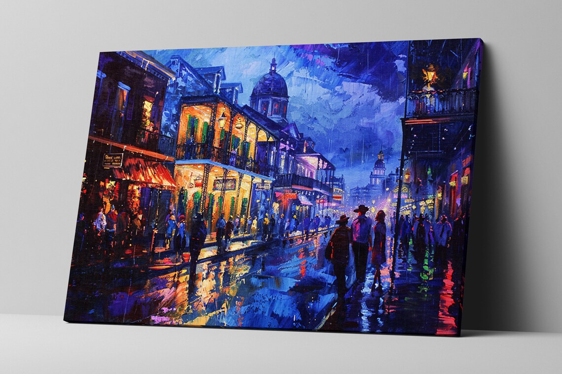 French Quarter Hues New Orleans Purple Rain Art Print - Image 4