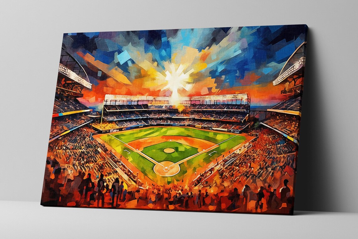 Baseball Stadium Wall Art Print, Mancave Decor - Image 5