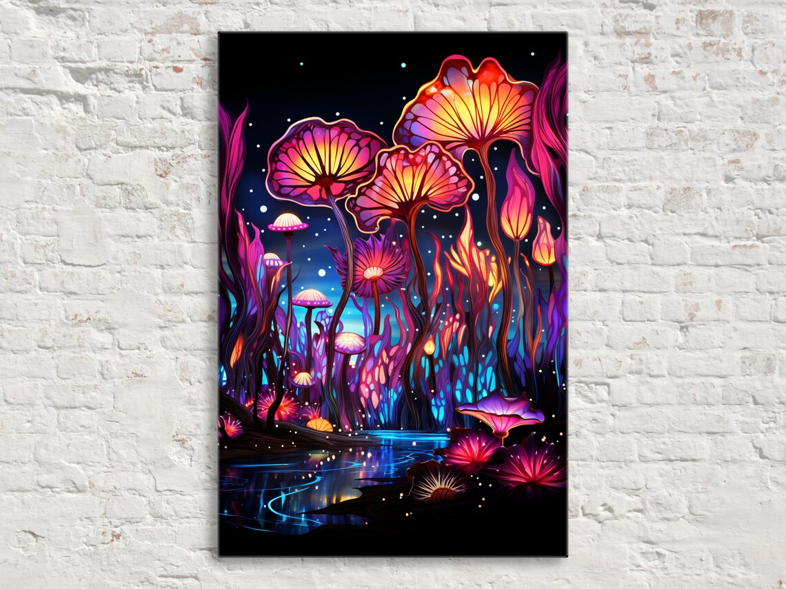 Whimsical Wonderland Mushroom Forest Art Print