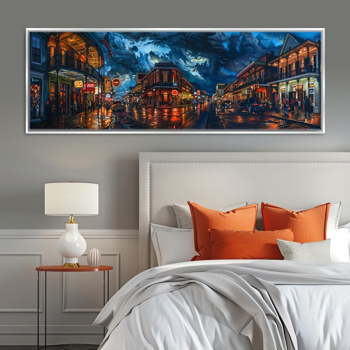 French Quarter Bourbon Street Night Scene Art Print - Image 3