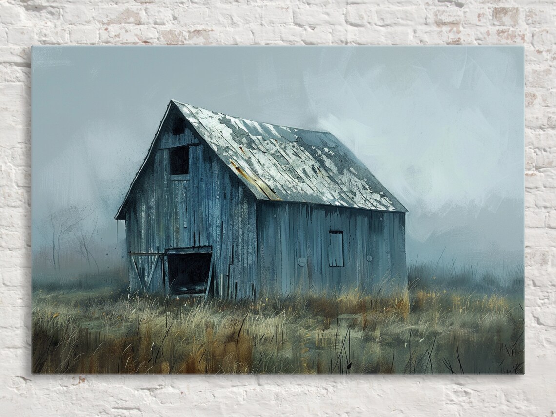 Rustic Farmhouse Barn Art Print, Farmhouse Wall Decor