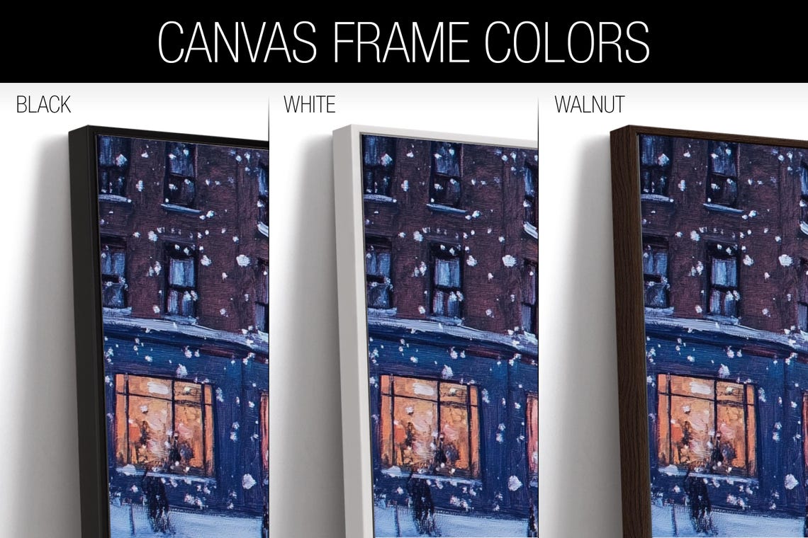 Snow Covered New York City Panoramic Scene Framed Unframed Long Horizontal Gallery Wrapped Ready To Hang Extra Large Wall Art - Image 2
