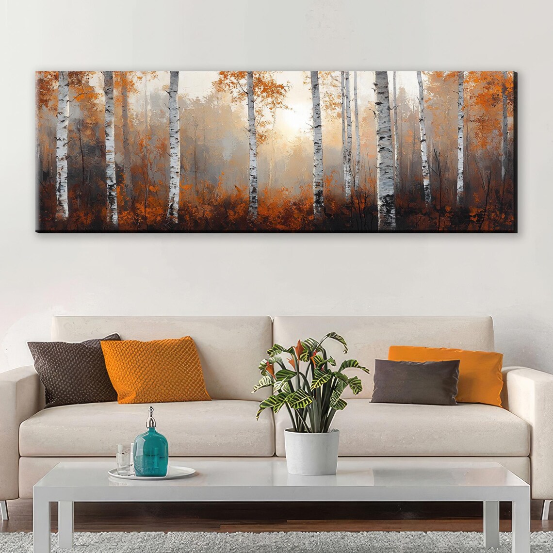 Birch Tree Forest View Print, Horizontal Landscape - Image 5