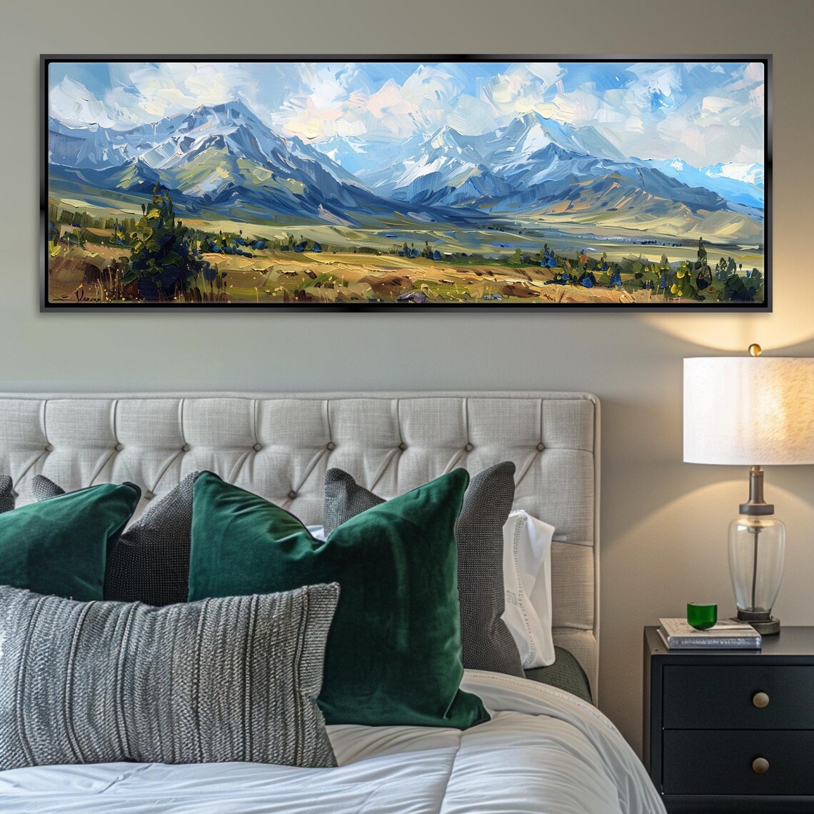 Panoramic Mountain Scene Nature Landscape Art Print - Image 4