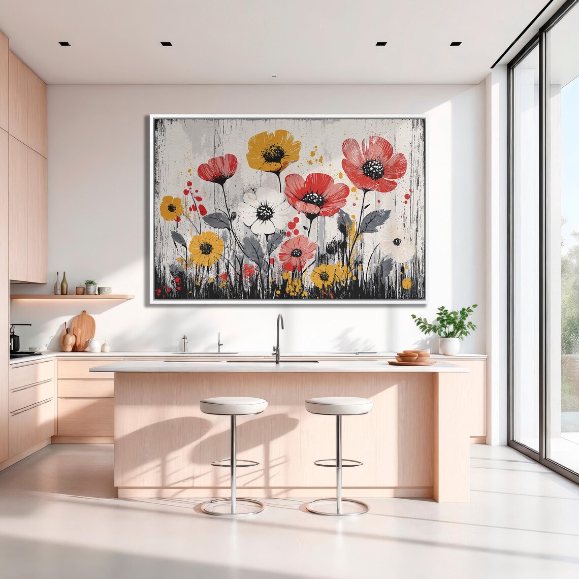 Modern Floral Abstract Flower Art Print, Botanical - Image 3