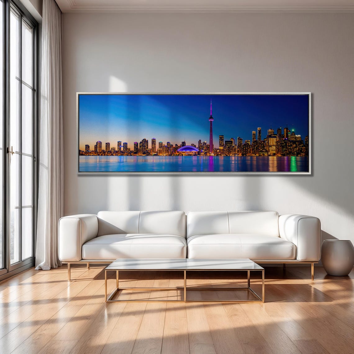 Toronto Skyline Night Lights CN Tower Triptych Canada Poster - Image 3