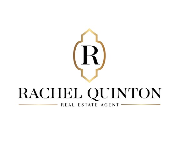 Rachel Quinton Real Estate Agent Gold R Monogram Logo Poster