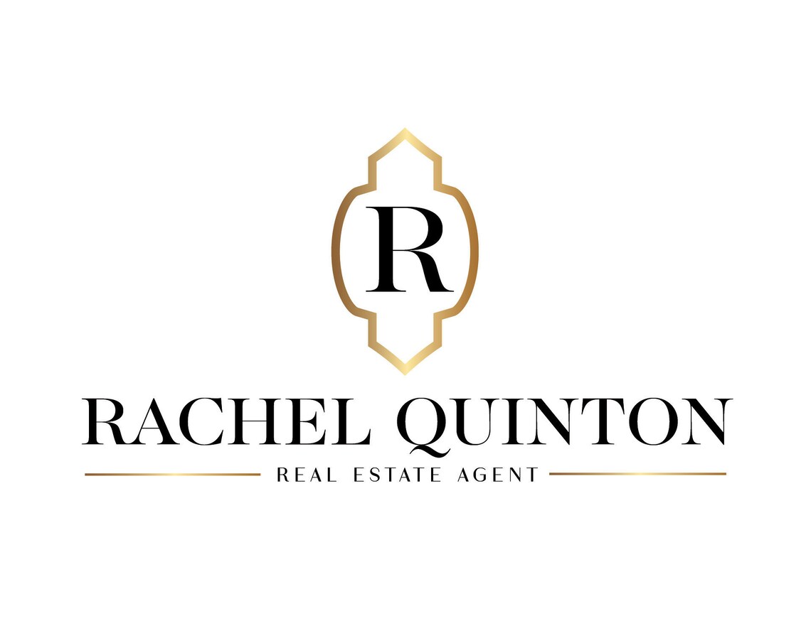 Rachel Quinton Real Estate Agent Gold R Monogram Logo Poster