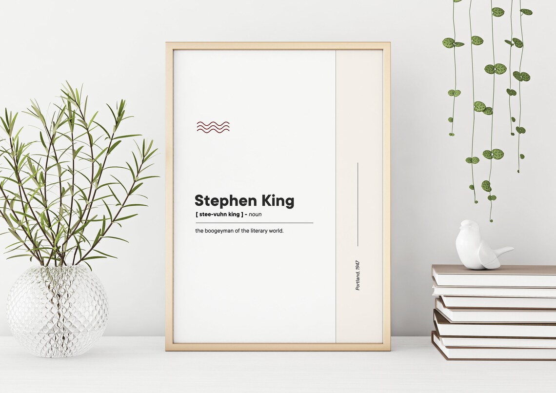 Stephen King Literature Art Print, Library Wall Decor - Image 2