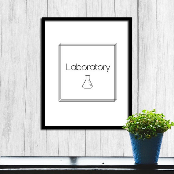 Laboratory Science Instant Gift For Scientist Lab Art Classroom Wall Decor