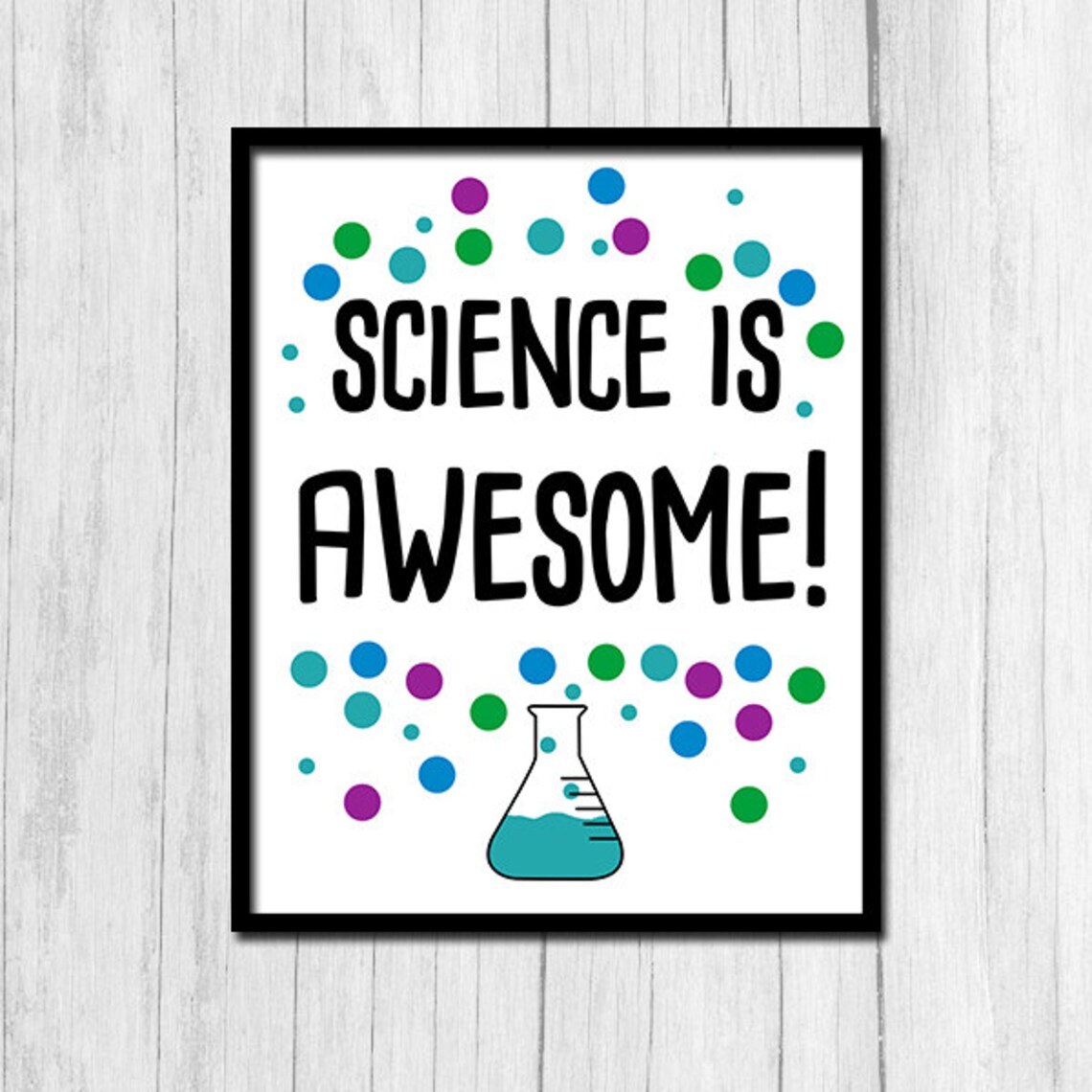 Science Is Awesome Art Print, Classroom Decor