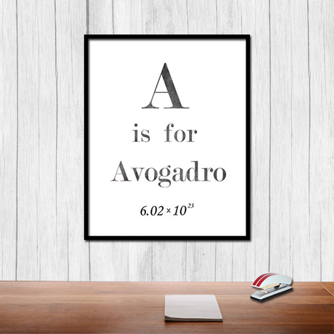 Avogadro Mole Science Poster Print, Chemistry Gift