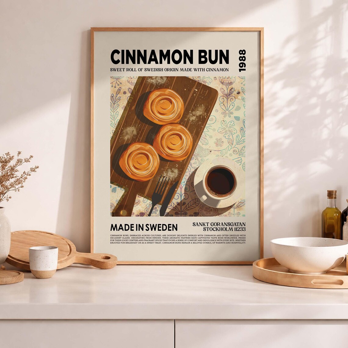 Swedish Cinnamon Bun Poster Print