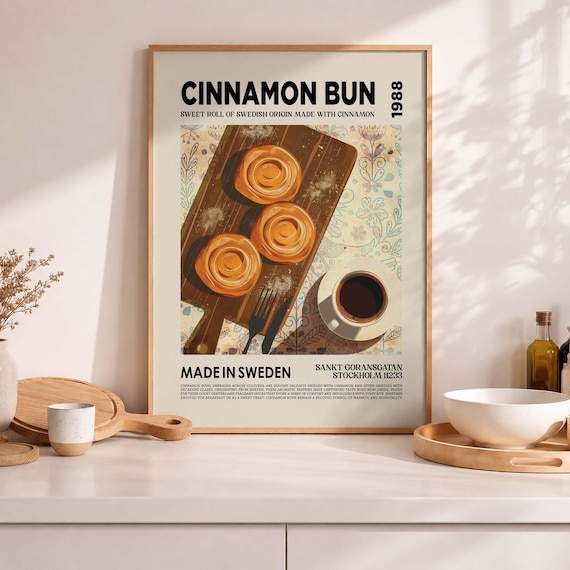 Swedish Cinnamon Bun Poster Print