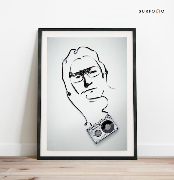 Bono Cassette Tape Retro Music Poster
