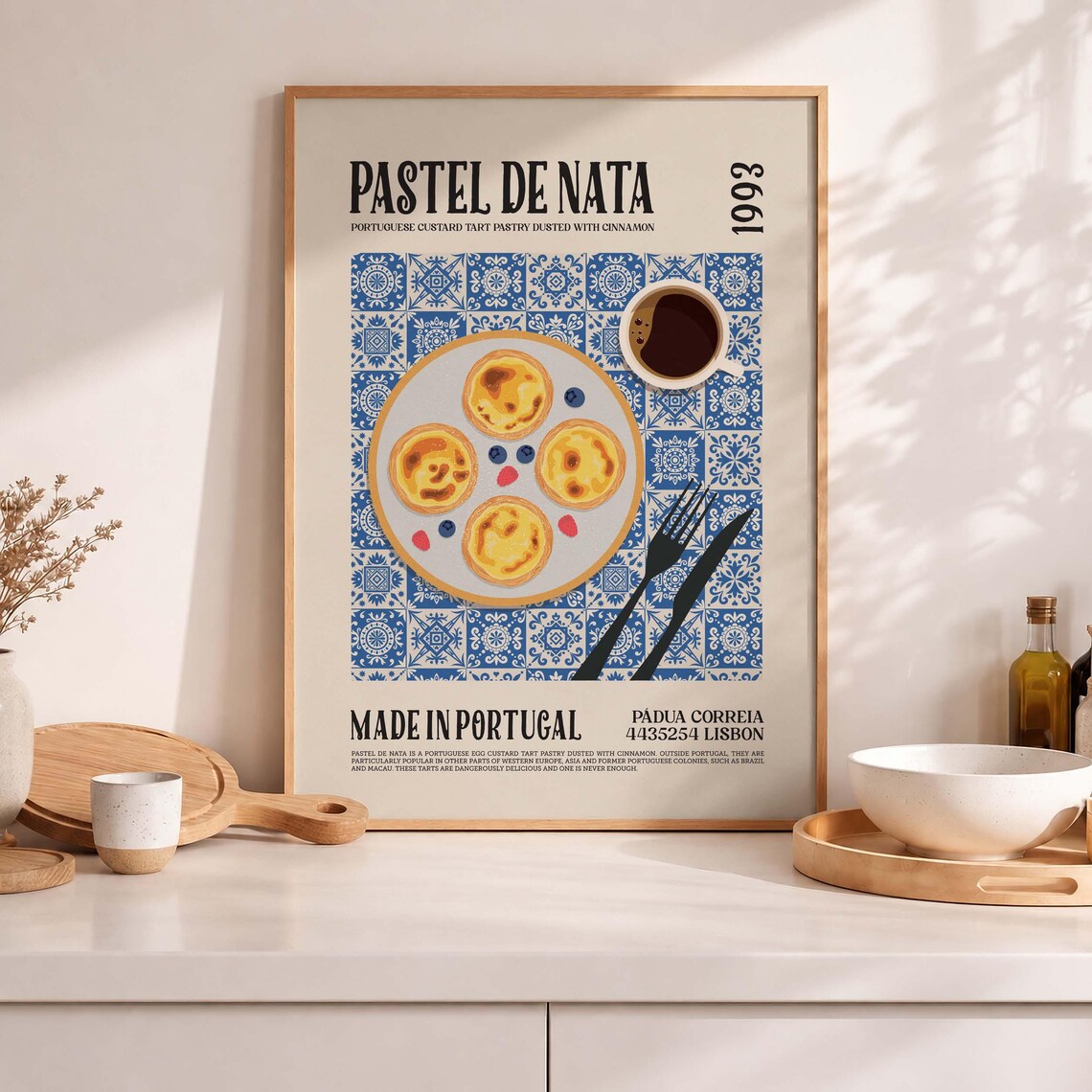 Pastel De Nata Art Print, Portuguese Tart