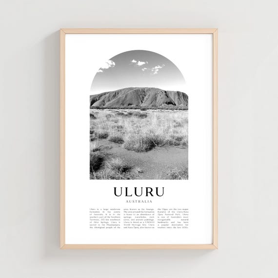 Uluru Travel Poster Print Wall Art Australia City Gift Decor Cn76m