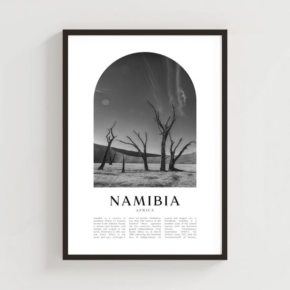 Namibia Travel Poster Print Wall Art Africa City Gift Decor Af89m