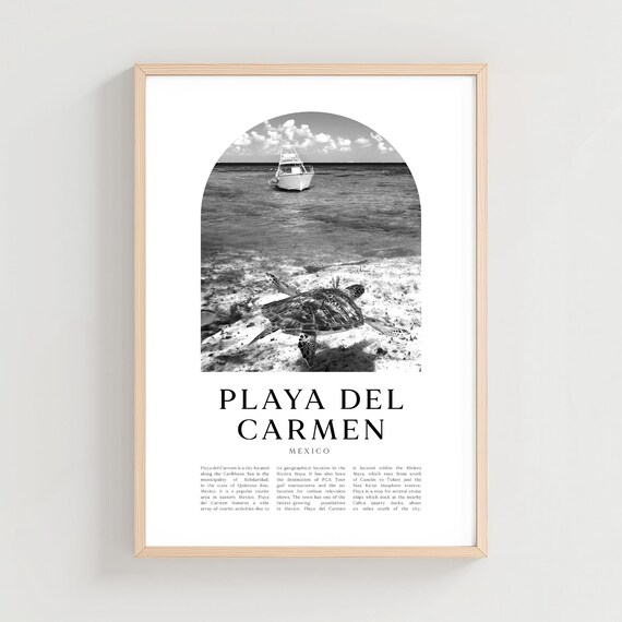 Playa Del Carmen Travel Poster Print Wall Art Mexico Gift Na194m
