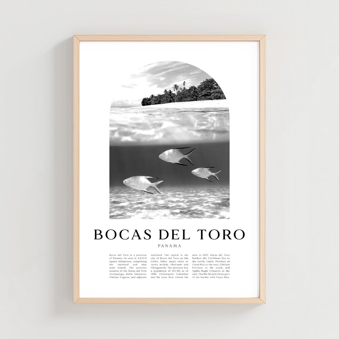 Bocas Del Toro Travel Poster Print Wall Art Panama City Gift Decor Ce32m