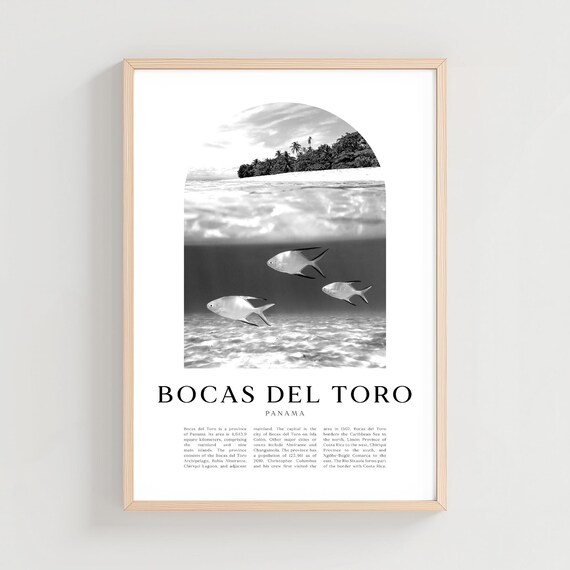 Bocas Del Toro Travel Poster Print Wall Art Panama City Gift Decor Ce32m