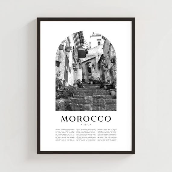 Morocco Travel Poster Print Wall Art Africa City Gift Decor Af76m