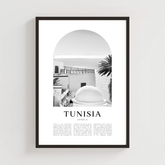 Tunisia Travel Poster Print Wall Art Africa City Gift Decor Af124m
