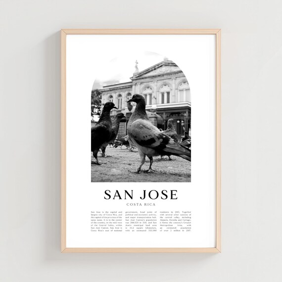 San Jos Travel Poster Print Wall Art Costa Rica City Gift Decor Ce04m