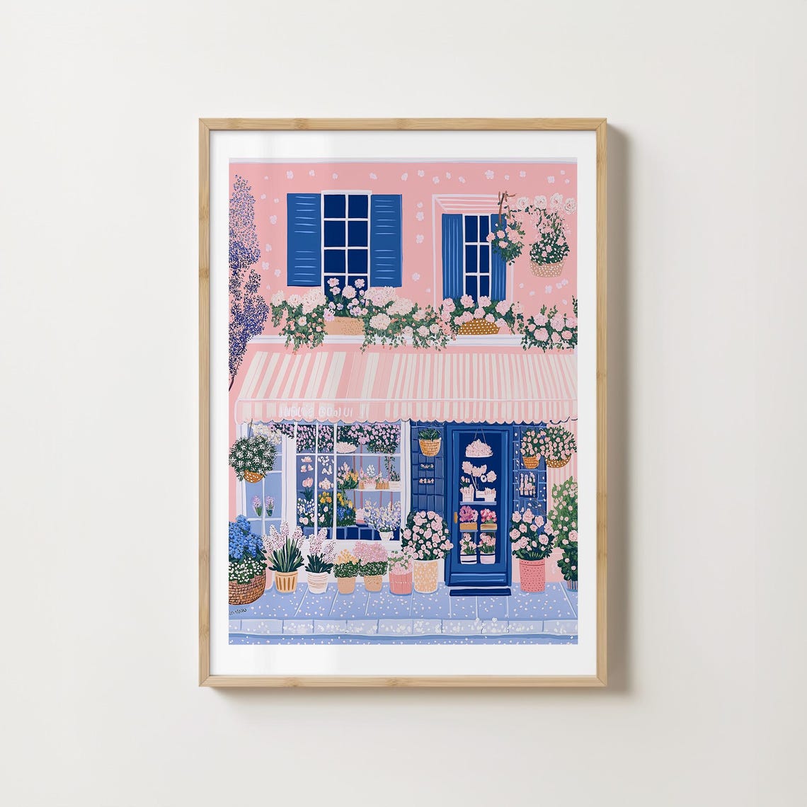 Flower Shop Print Florist Print Garden Shop Flower Market Print Flower Shop Floral Pink Wall Art Spring Wall Art Floral Wall Art 4 - Image 3