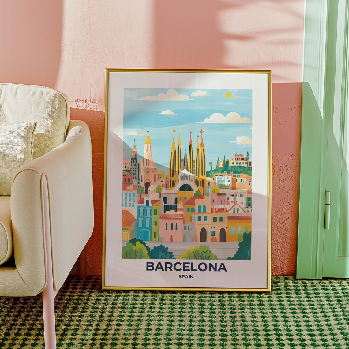 Barcelona Travel Poster Barcelona Poster Barcelona Travel Print Barcelona City Print Travel Print Travel Poster Barcelona Wall Decor 003 - Image 5