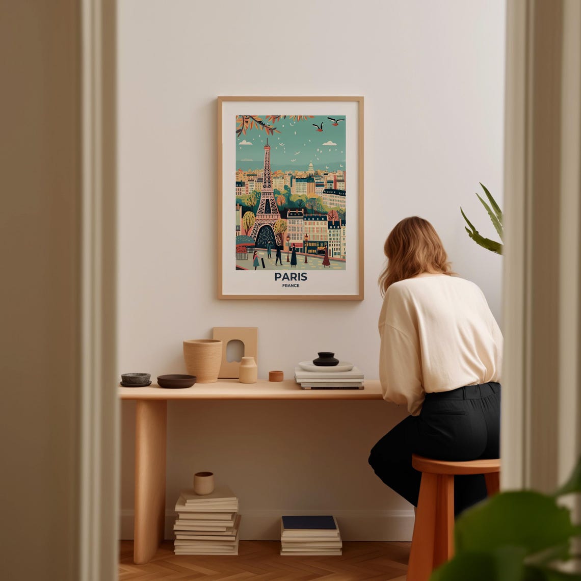 Paris Eiffel Tower in a Golden Autumn Splendor Travel Poster - Image 3