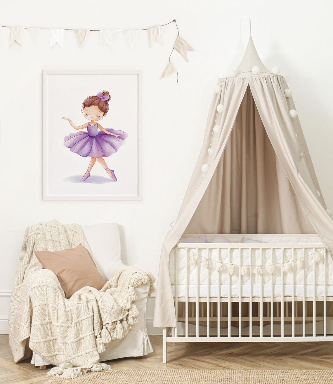 Ballet Room Decor Ballet Nursery Painting Ballerina Gallery Portrait Ballet Vintage Print Ballerina Girl Poster Ballerina Art - Image 4