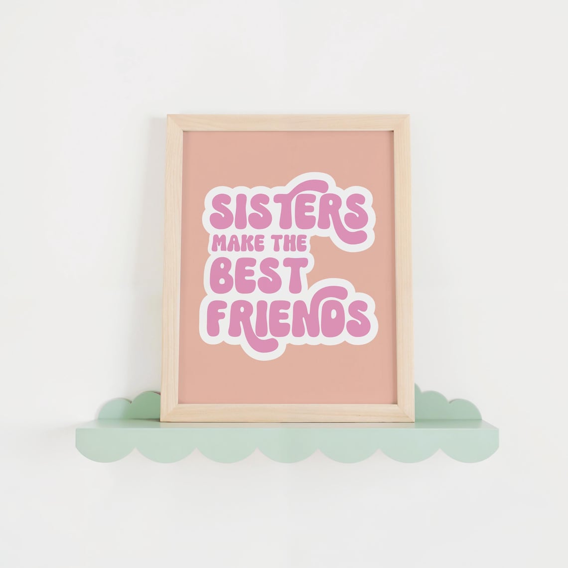 Girls Wall Art, Sisters Positive Affirmation Decor