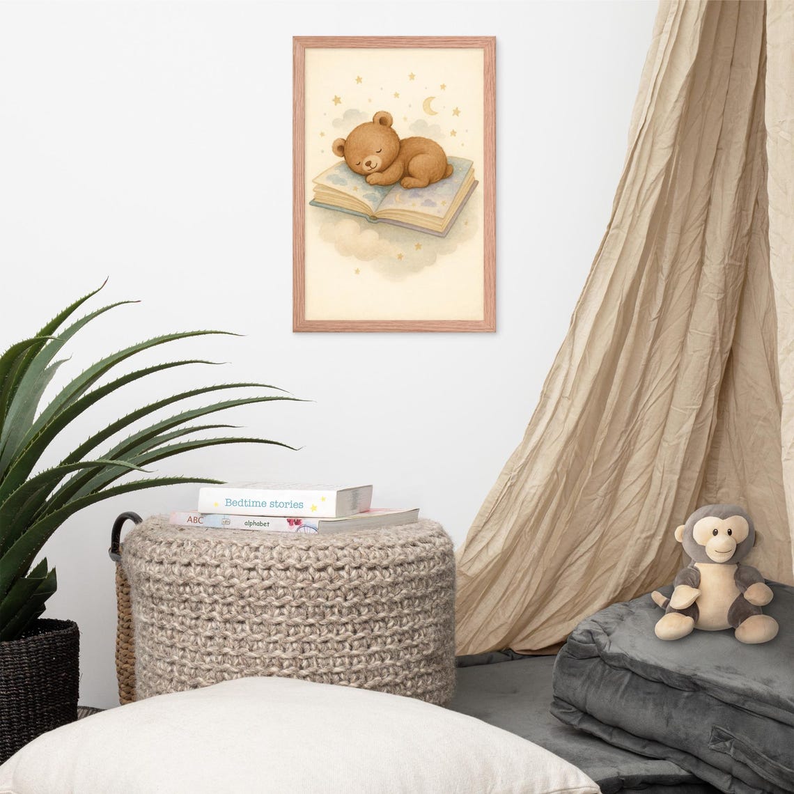 Teddy Bear Dreamy Storybook, Nursery Decor Poster - Image 4