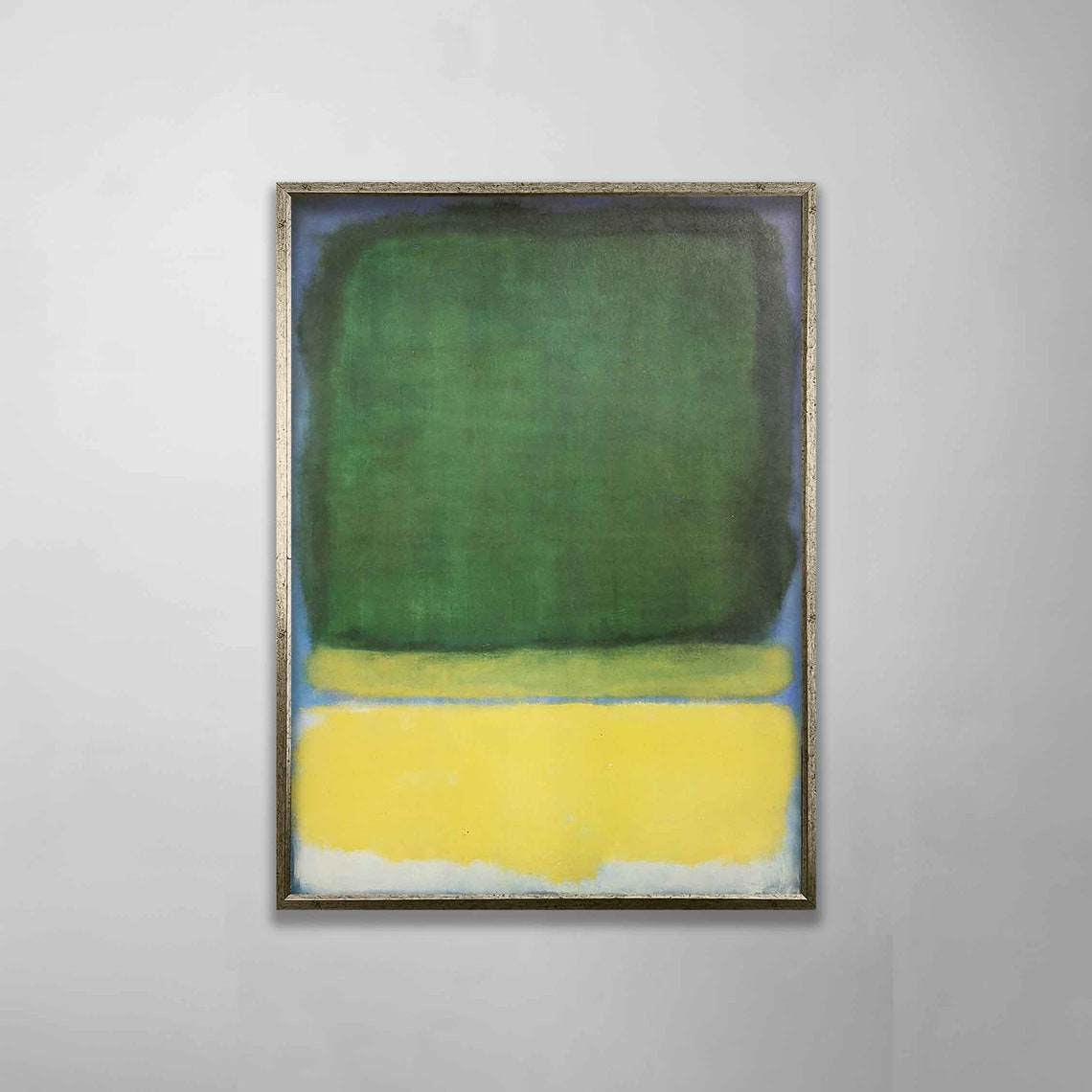 Green Yellow Color Field Abstract Modern Minimalist Wall Art Poster - Image 3