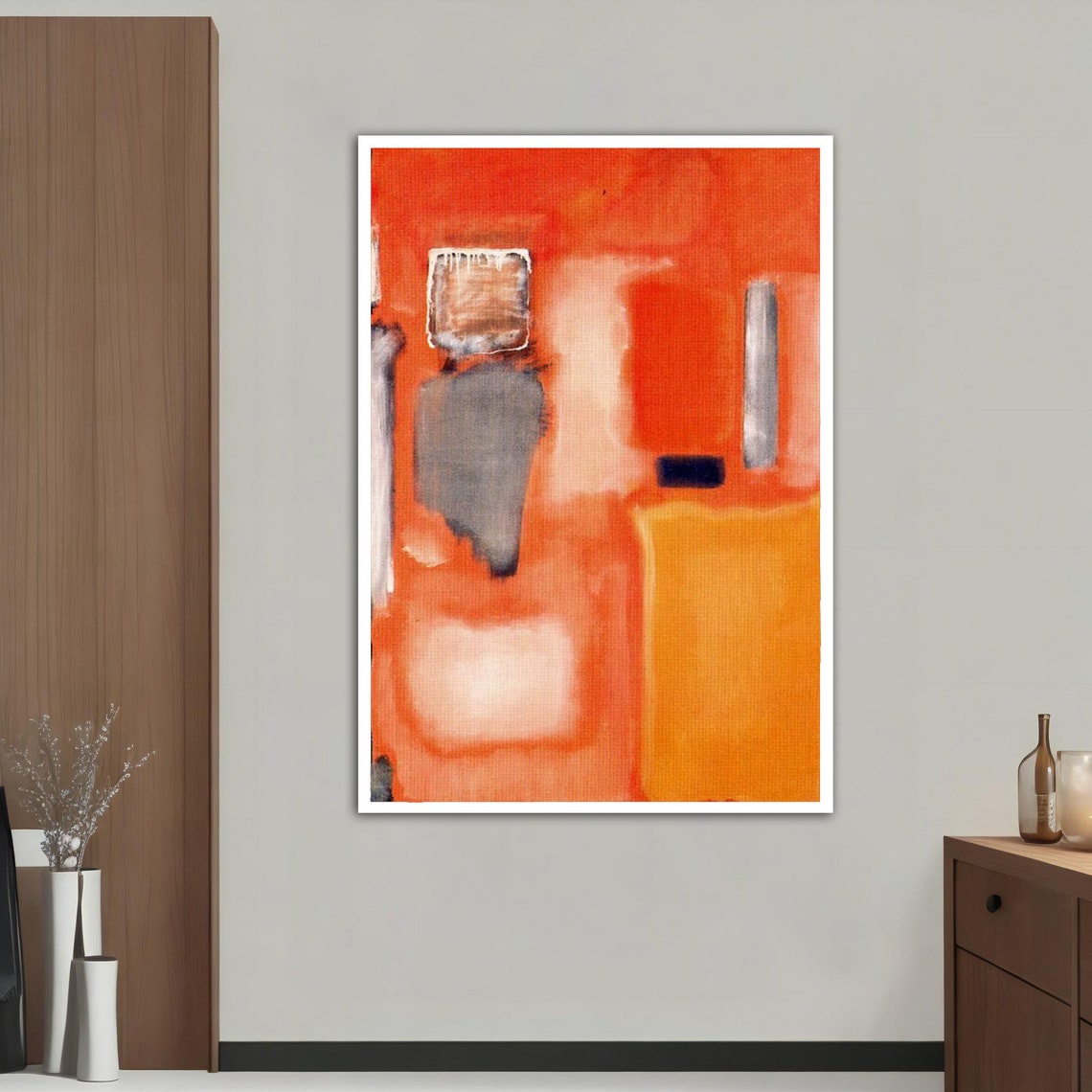 Rothko Style Burnt Orange Abstract Color Field Wall Art Poster - Image 5