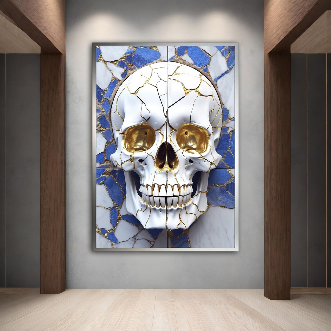 Skull Modern Wall Art Skull Wall Art Skull Skull Print Skull Wall Decor Skull Poster Skull Framed - Image 4