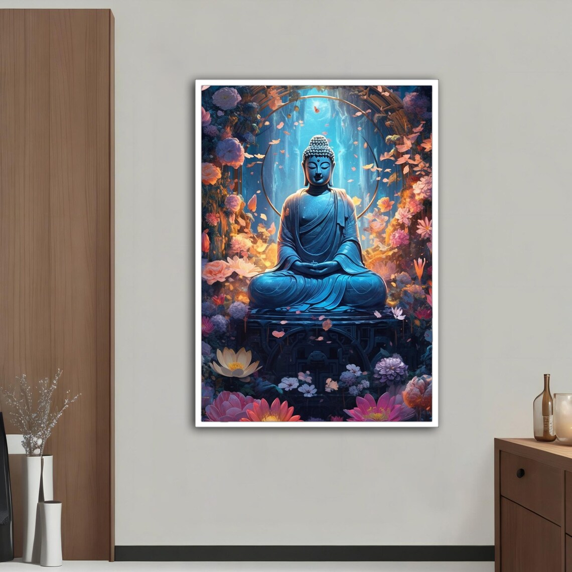 Colorful Buddha Meditation Wall Art Print - Image 2