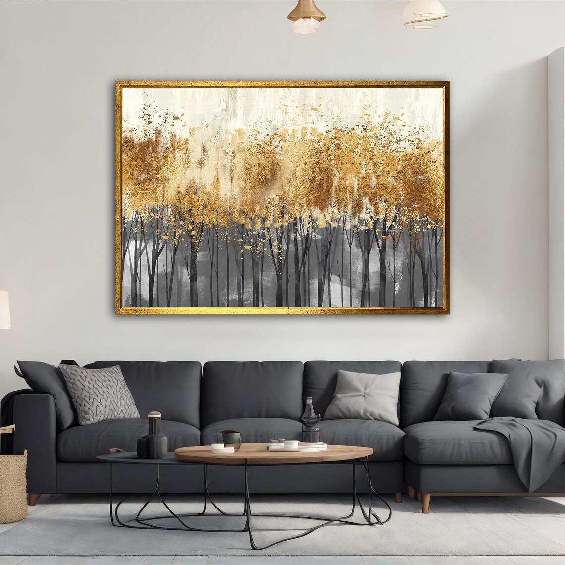 Gold Tree Modern Abstract Tree Art Print - Image 5
