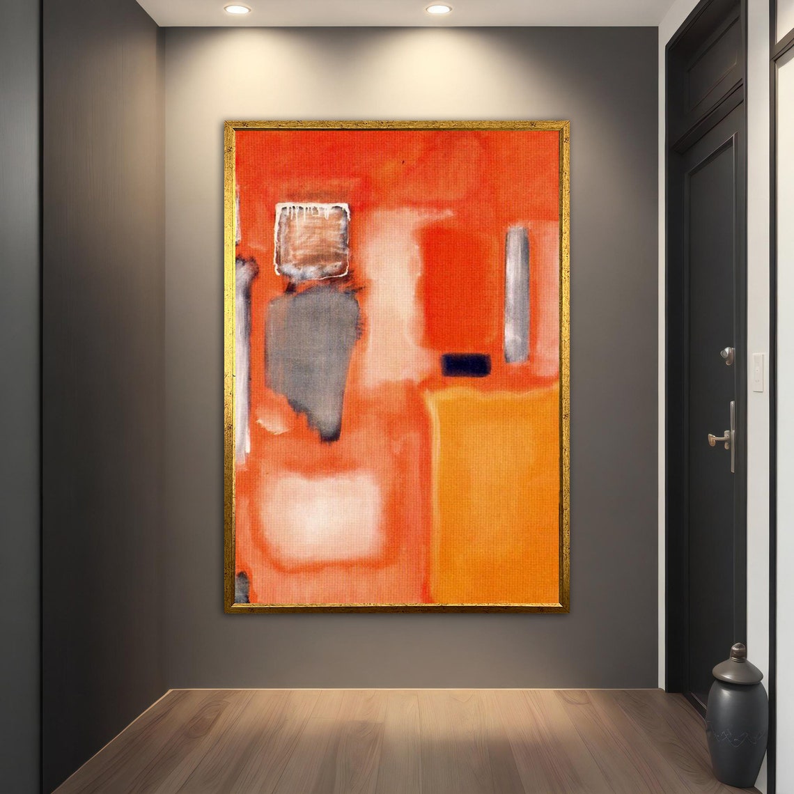 Rothko Style Burnt Orange Abstract Color Field Wall Art Poster - Image 3