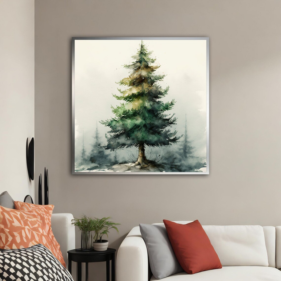 Abstract Tree Christmas Art Print, Modern Wall Art - Image 5