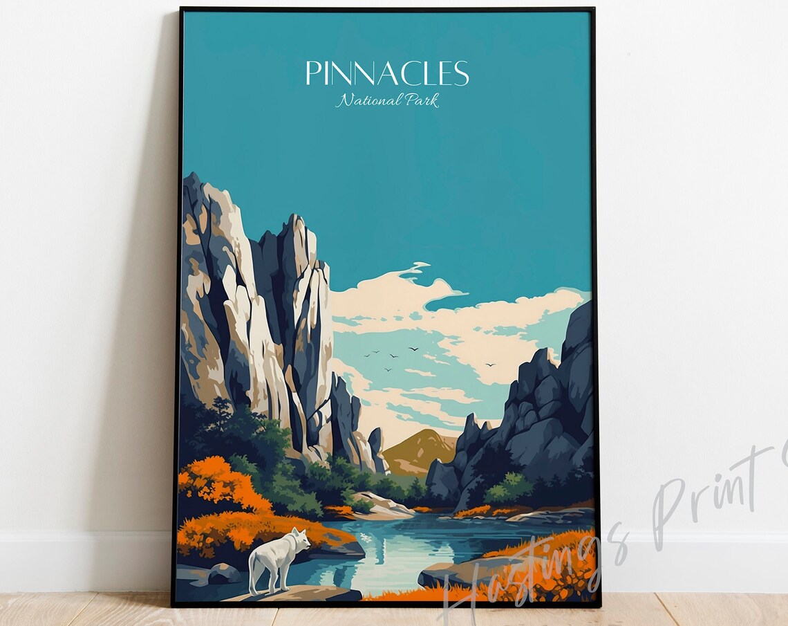 Pinnacles National Park Vintage Travel Poster