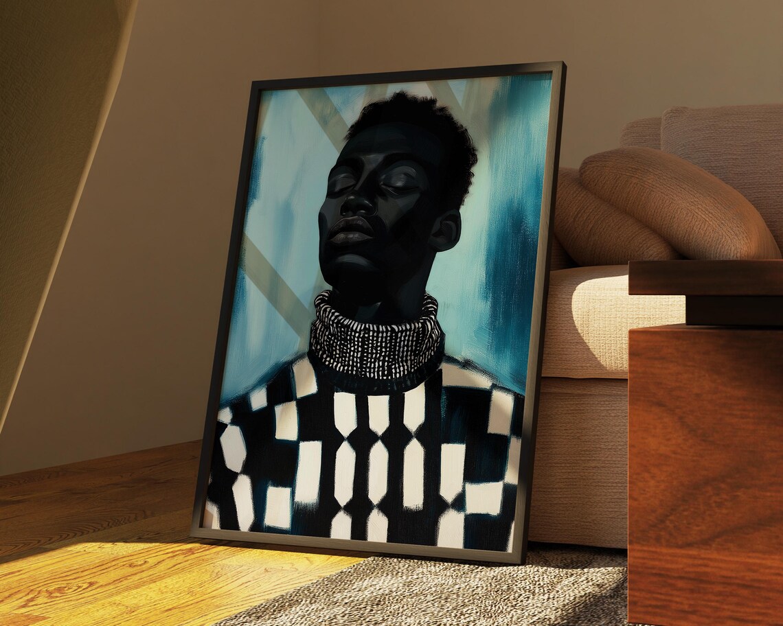 Geometrical People Art Print, Afrocentric Decor - Image 2