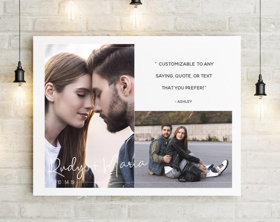 Personalized Couple Collage Photo, Memory Keepsake
