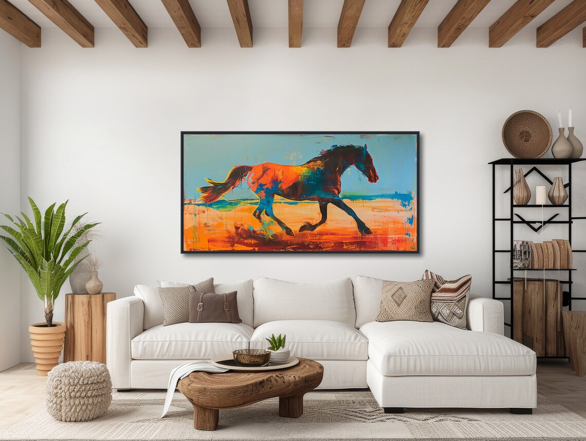 Running Horse Southwestern Western Cowboy Art Print - Image 3