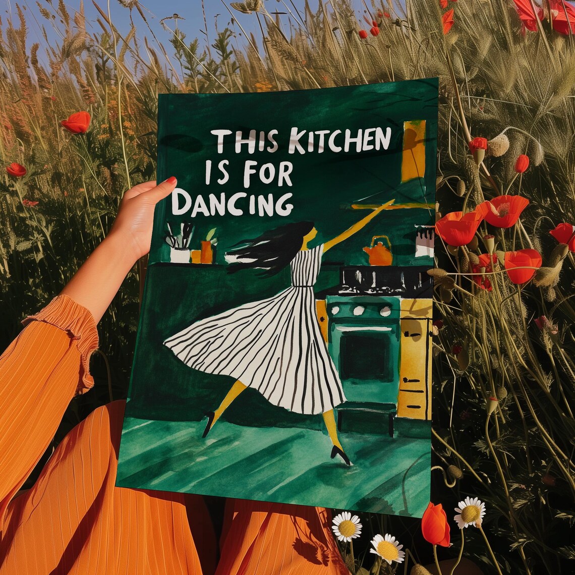 This Kitchen Is For Dancing Kitchen Art Print - Image 4