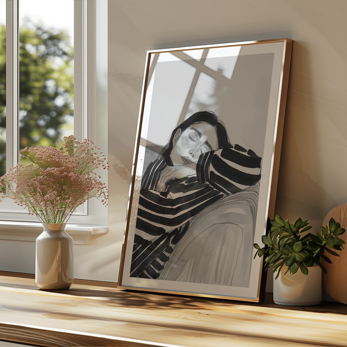 Abstract Woman Contemporary Art Print, Eclectic Decor - Image 2