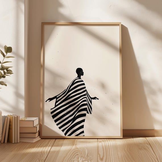 Abstract People Contemporary Nordic Minimalist Art Print